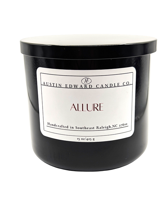 Allure Handmade Coconut Soy Wooden Wick 15oz Candle