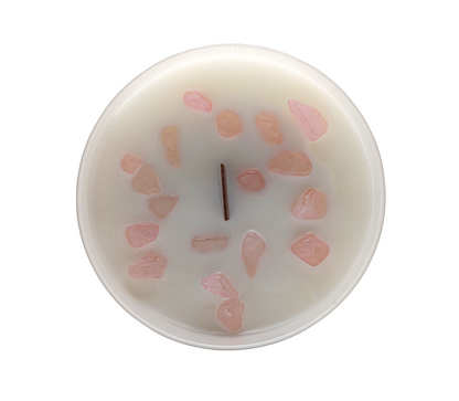 Calming Rose Handmade Coconut Soy Wooden Wick 15oz Candle