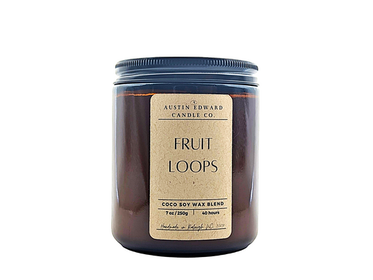 Fruit Loop Handmade Coconut Soy Cotton Wick 8oz Candle