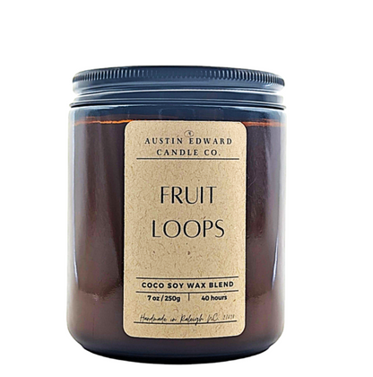 Fruit Loop Handmade Coconut Soy Cotton Wick 7oz Candle