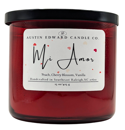 Mi Amor Handmade Coconut Soy Wooden Wick 15oz Candle