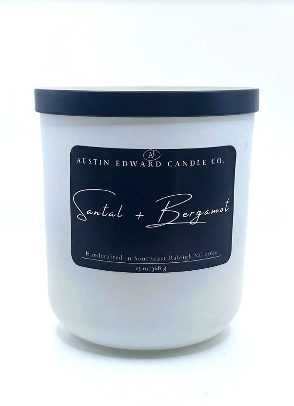 Santal + Bergamot Handmade Coconut Soy 3-wick Candle