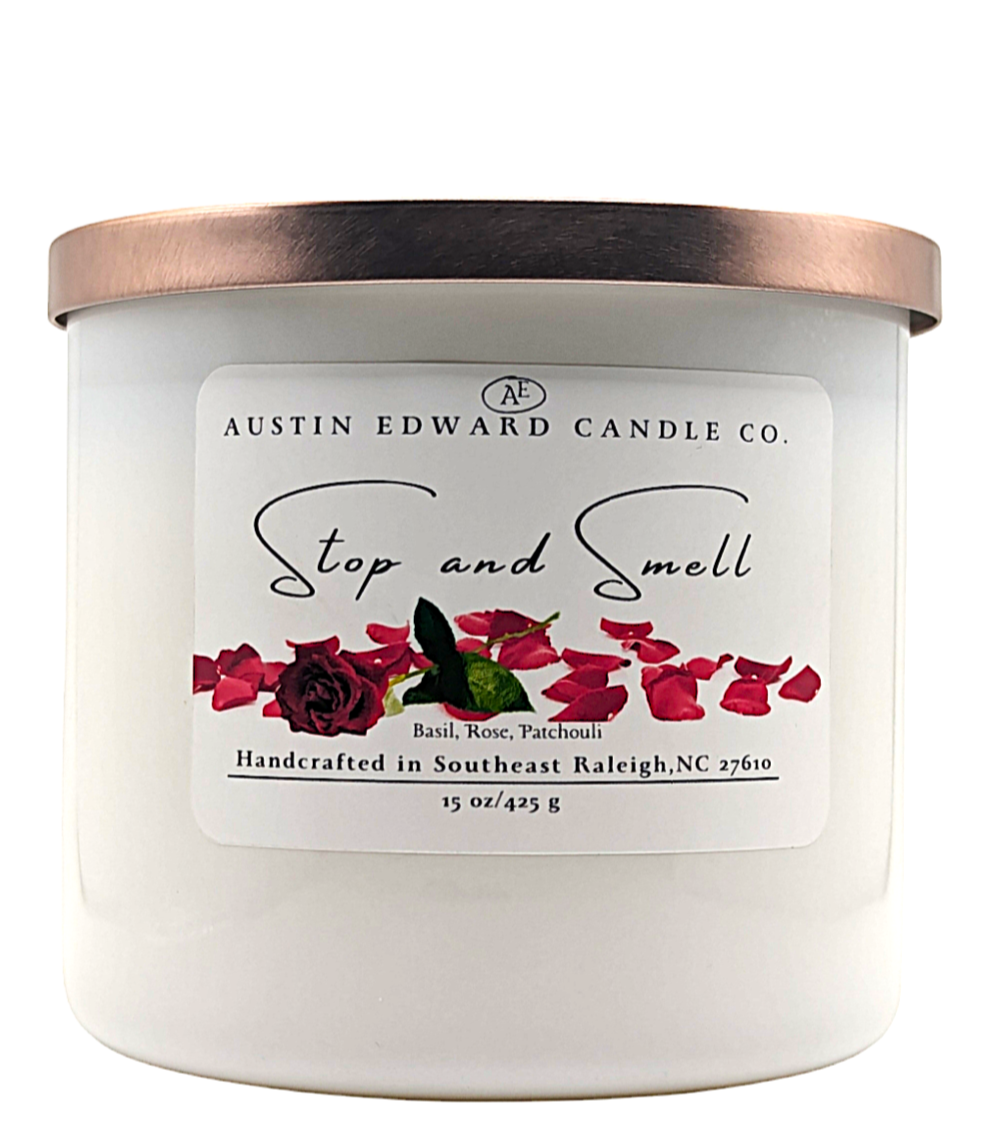 Stop and Smell Handmade Coconut Soy Wooden Wick 15oz Candle