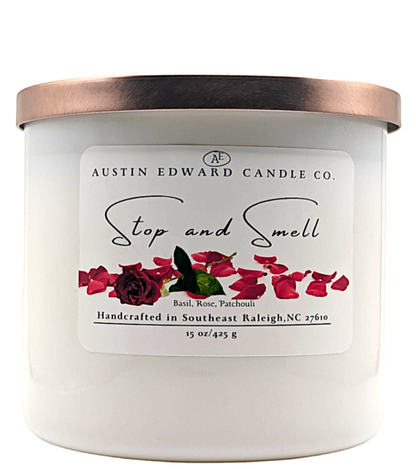 Stop and Smell Handmade Coconut Soy Wooden Wick 15oz Candle