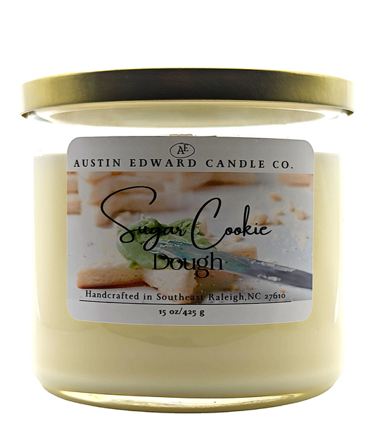 Sugar Cookie Handmade Coconut Soy Wooden Wick 15oz Candle