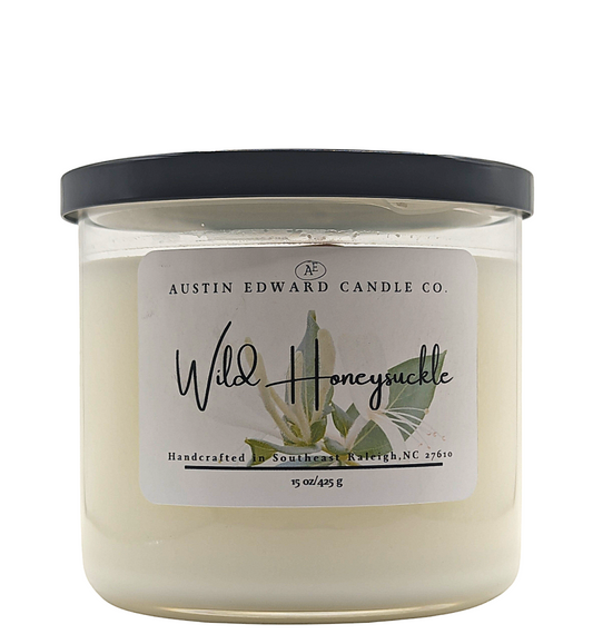 Wild Honeysuckle Handmade Coconut Soy Wooden Wick 15oz Candle