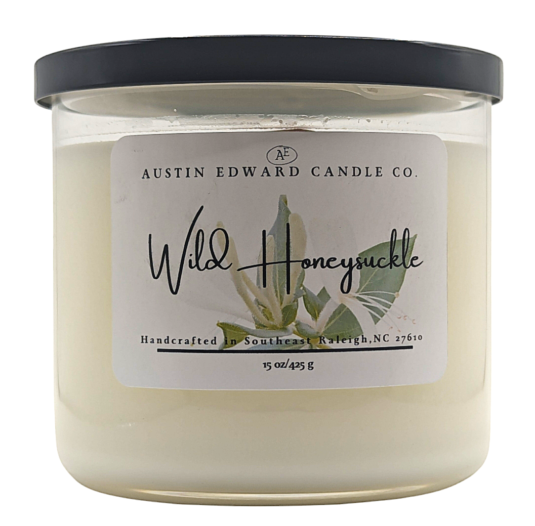 Wild Honeysuckle Handmade Coconut Soy Wooden Wick 15oz Candle