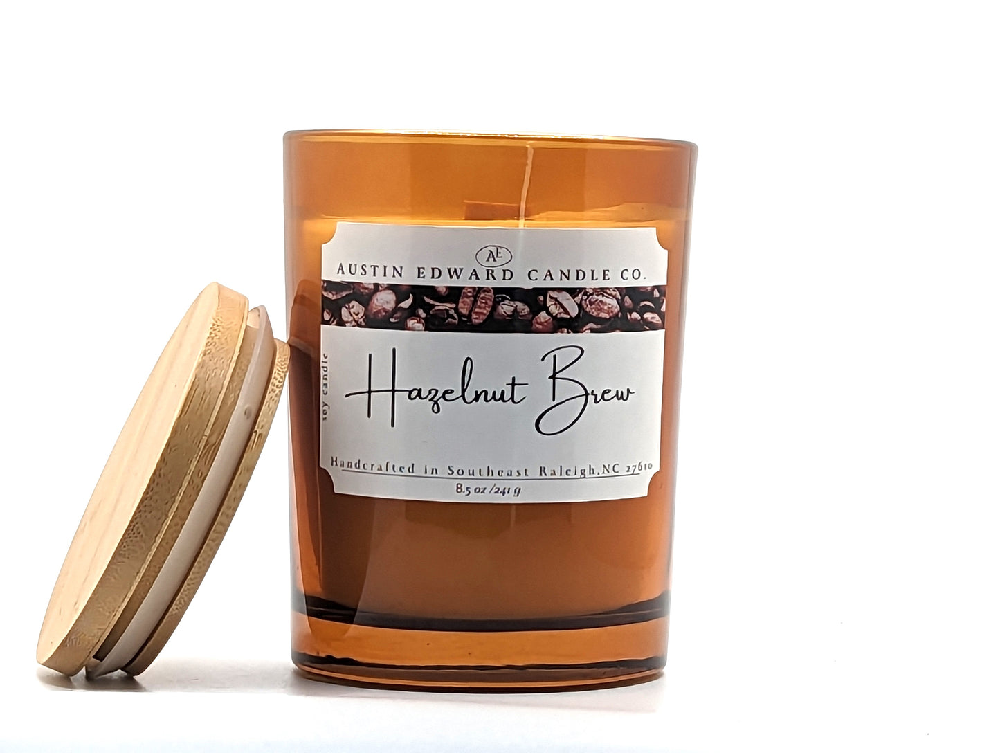 Hazelnut Brew Handmade Coconut Soy Wooden-Wick Candle