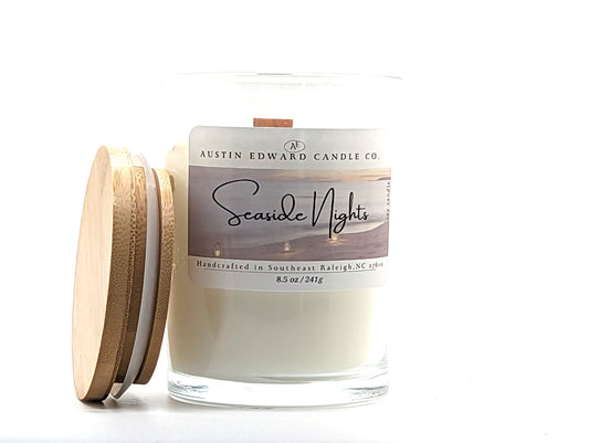 Seaside Nights Handmade Coconut Soy Wooden-Wick Candle