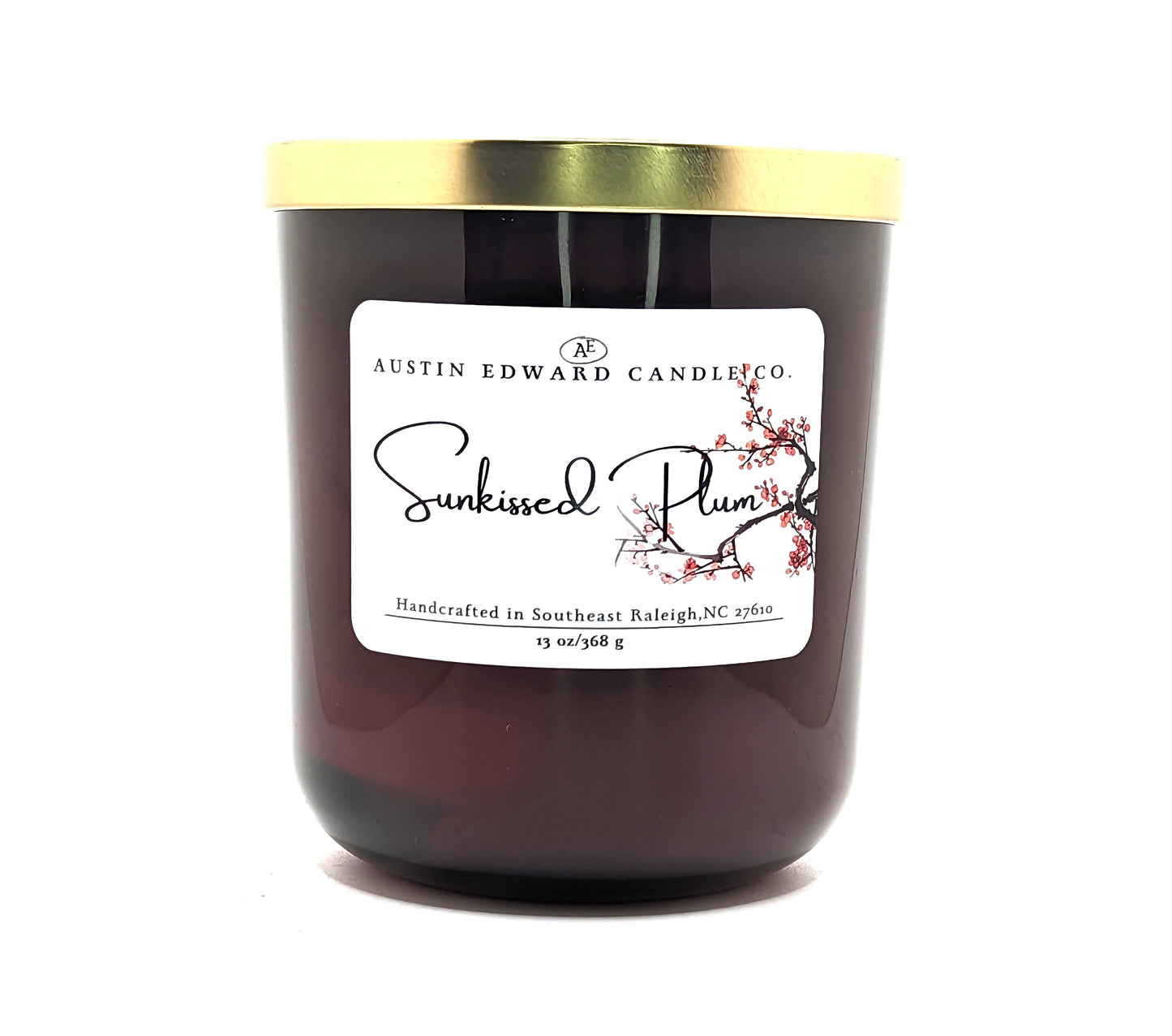 Sunkissed Plum Handmade Coconut Soy 3-Wick Candle