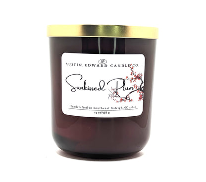 Sunkissed Plum Handmade Coconut Soy 3-Wick Candle