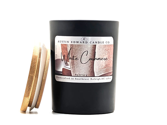 White Cashmere Handmade Coconut Soy Wooden-Wick Candle