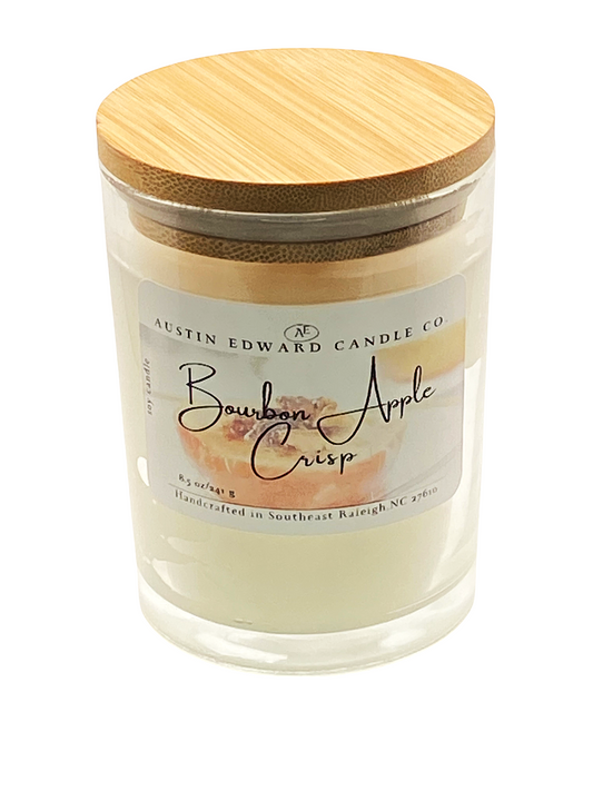 Bourbon Apple Crisp Handmade Coconut Soy Wood Wick 8oz Candle